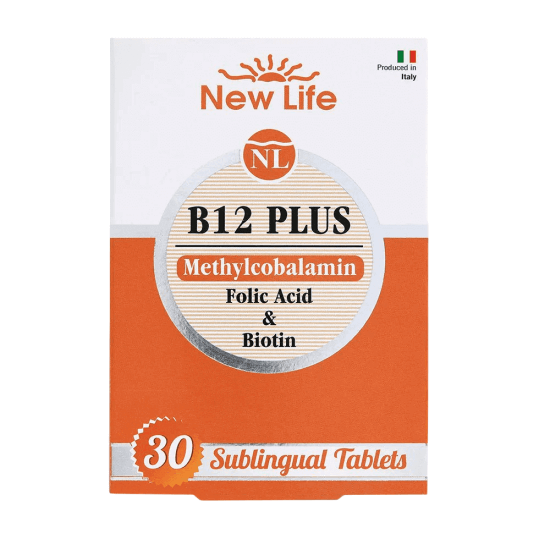 New Life B12 Plus 30 dil altı tablet metilkobalamin B12 folik asit biotin vegan glutensiz şeker ve tatlandırıcı içermez- 1