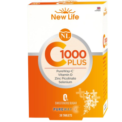 New Life - New Life C 1000 Plus Takviye Edici Gıda 30 Tablet New Life - New Life C 1000 Plus Takviye Edici Gıda 30 Tablet