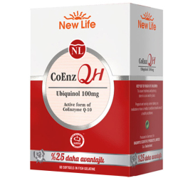 New Life - New Life CoEnz QH Ubiquinol Tablet 60 Kapsül Gıda Takviyesi New Life - New Life CoEnz QH Ubiquinol Tablet 60 Kapsül Gıda Takviyesi