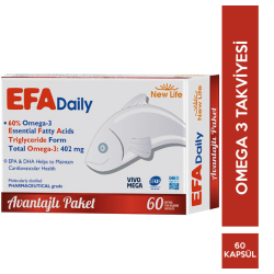 New Life - New Life Efa Daily Omega 3 60 Kapsül Omega 3 Takviyesi New Life - New Life Efa Daily Omega 3 60 Kapsül Omega 3 Takviyesi