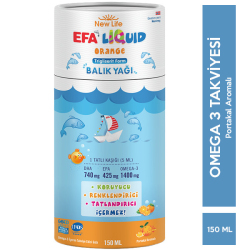 New Life - New Life Efa Liquid Balık Yağı Sıvı 150 ML Portakal Aromalı New Life - New Life Efa Liquid Balık Yağı Sıvı 150 ML Portakal Aromalı