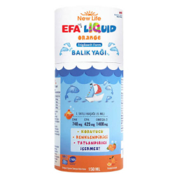 New Life Efa Liquid Balık Yağı Sıvı 150 ML Portakal Aromalı - New Life