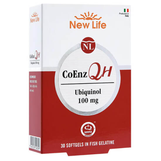 New Life CoEnz QH 30 kapsül, Kaneka QH ubikinol CoQ10 100 mg, zeytinyağı bazlı yumuşak kapsül, balık jelatini- 1