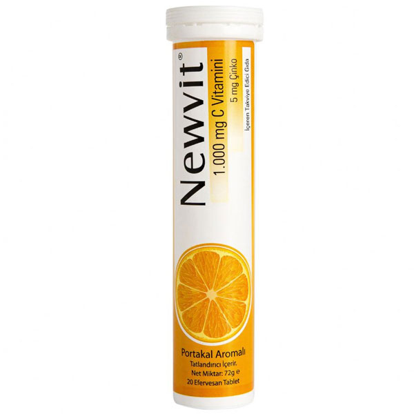 Newvit Vitamin C 1000 mg 20 Efervesan Tablet C Vitamini Takviyesi