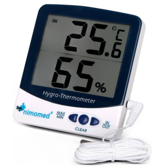 Nimomed SH-109 dijital iç dış mekan nem ve sıcaklık ölçer termometre higrometre LCD ekran kompakt tasarım- 1