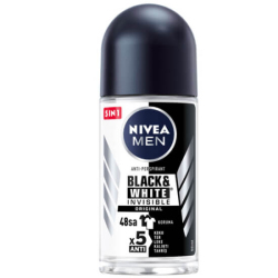 Nivea Black White Invisible Roll On For Men Original 50 ml - Nivea