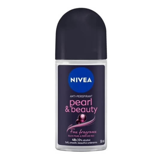 Nivea Pearl Beauty Black kadın roll on 50 ml, ferah modern koku, 48 saat koruma, alkol ve boya içermez- 1