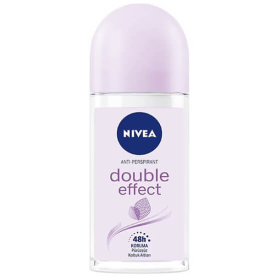 Nivea Double Effect Mor Düşler roll on deodorant 50 ml 48 saate kadar koruma etil alkolsüz tüm cilt tipleri için- 1