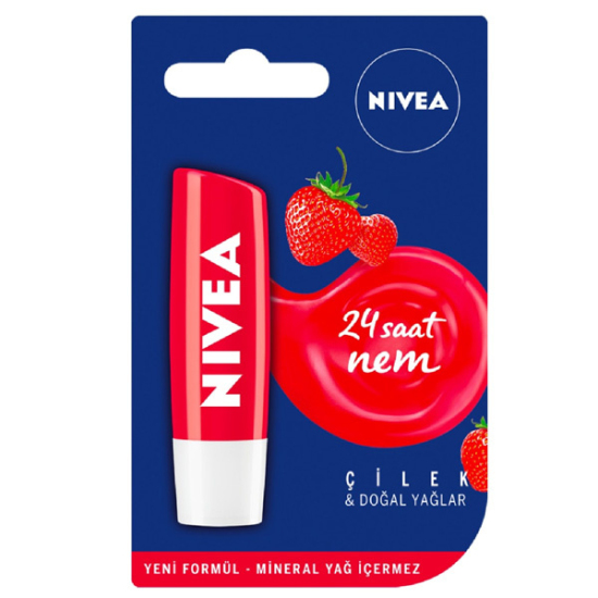 Nivea Lip Stick Çilek 24 Saat Nem - 1