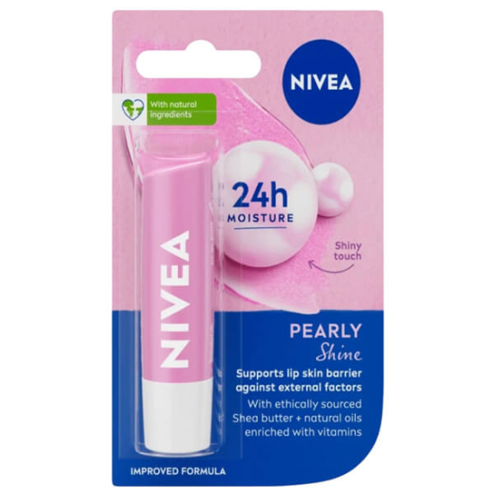  Nivea Lip Stick Pearly Shine 24 Saat Nem 4.8 gr - 1