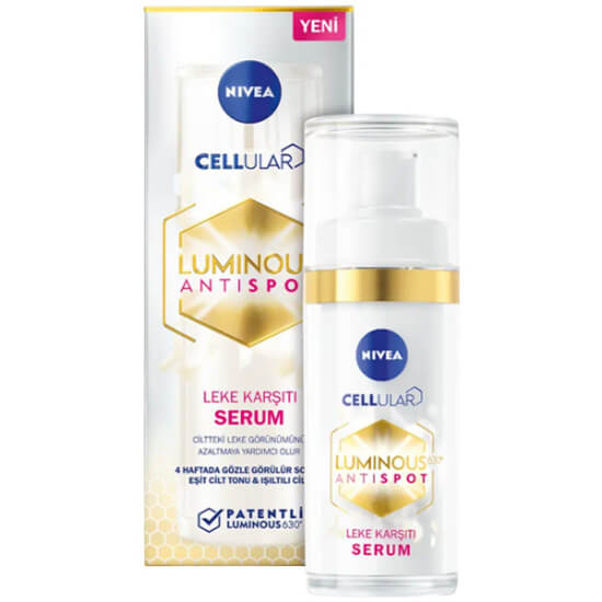 Nivea Luminous 630 leke karşıtı serum 30 ml şişe, cilt tonu eşitleyici, ışıltı verici bakım, tüm ciltler- 1