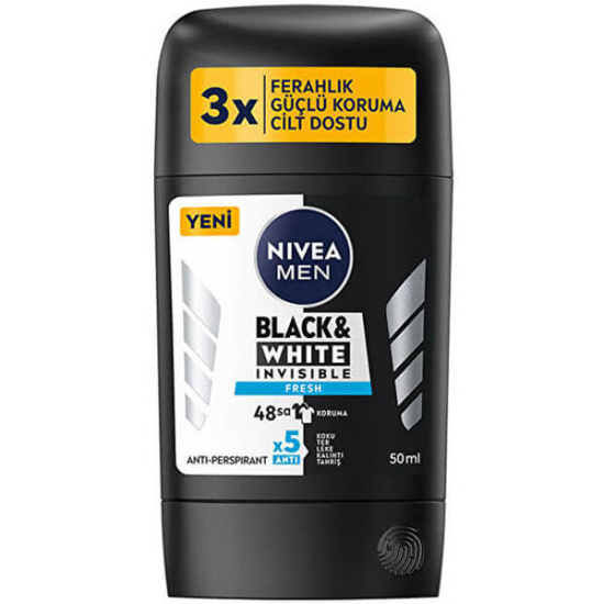  Nivea Men Black & White Invisible Fresh Stick Deodorant 50 ml - 1