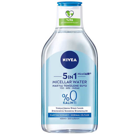 Nivea Micellair makyaj temizleme suyu 400 ml şişe, derinlemesine temizlik, canlandırıcı etki, durulama gerekmez- 1