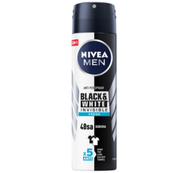 Nivea Spray Deodorant Invisible for Black White Fresh Erkek 150 ml - Nivea
