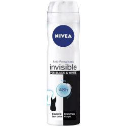Nivea - Nivea Sprey Deodorant Invisible for Black White Pure 150 ML Nivea - Nivea Sprey Deodorant Invisible for Black White Pure 150 ML