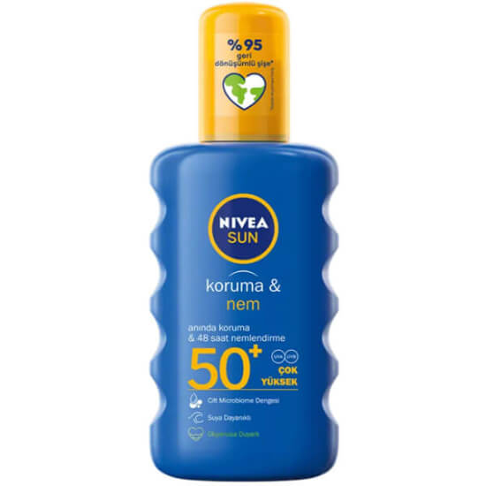 Nivea Sun güneş spreyi SPF50 200 ml yüksek UVA UVB koruma pratik sprey form kolay hızlı uygulama- 1