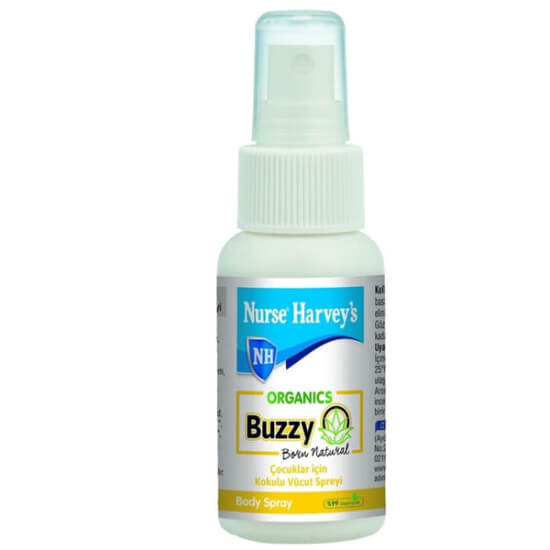 Nurse Harveys Organic Buzz Off 50 ml bebek çocuk sinek kovucu sprey aloe vera ekstresi lavanta yağı doğal formül- 1