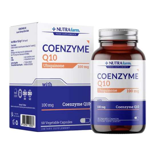  Nutrafarm Coenzyme Q10 100mg 60 Bitkisel Kapsül - 1