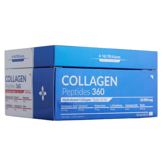  Nutrafarm Collagen Peptides 360 Takviye Edici Gıda 30 Saşe - 1