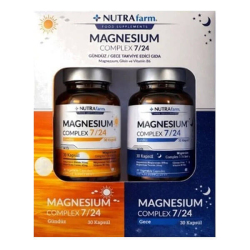 Nutrafarm Magnesium Complex 7/24 Gündüz 30 Gece 30 Kapsül - Nutrafarm