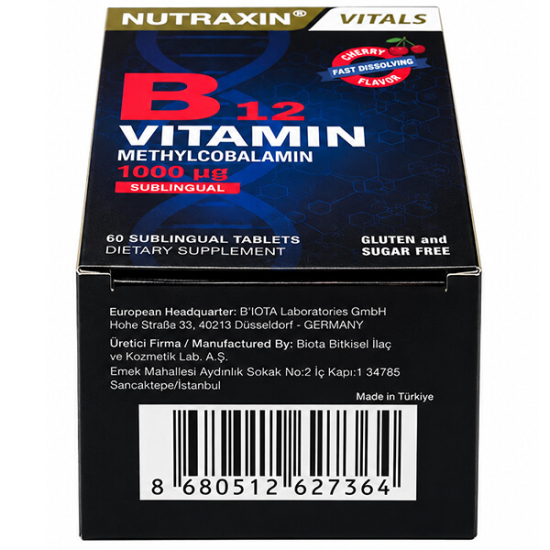 Nutraxin B12 Vitamin 60 Dilaltı Tablet - 5