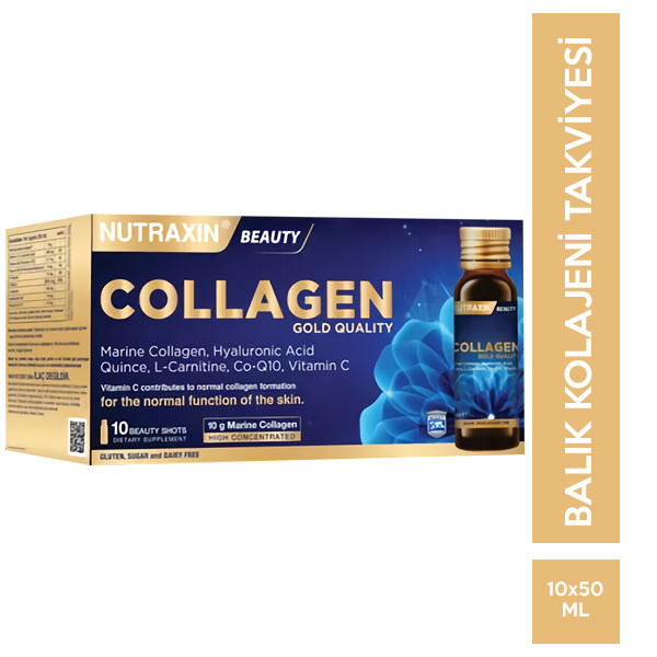 Nutraxin Gold Collagen 10x50 ML Balık Kolajeni