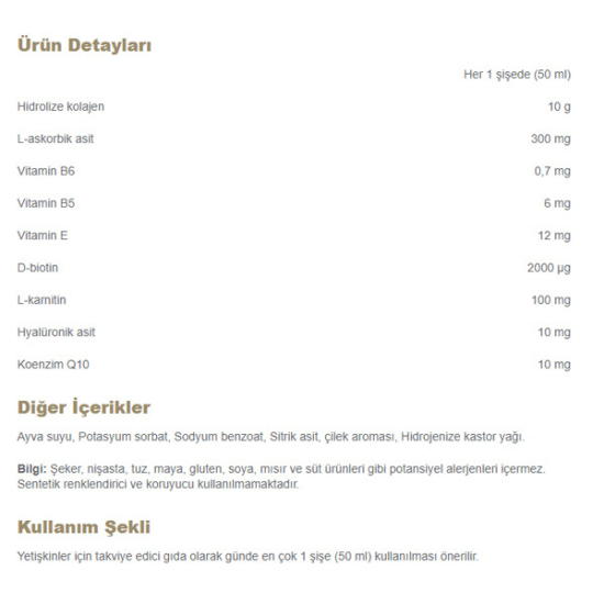Nutraxin Gold Collagen 10x50 ML Balık Kolajeni - 2