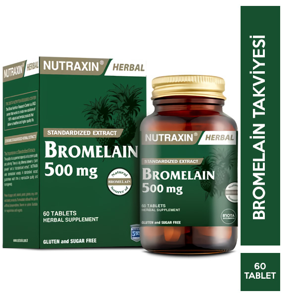 Nutraxin Bromelain 500 Mg 60 Tablet Gıda Takviyesi Narecza