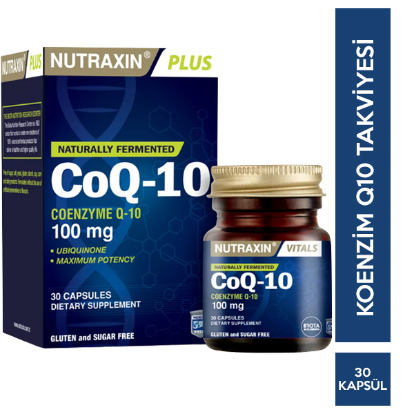 Nutraxin CoQ 10 30 Kapsül 100 Mg Koenzim Q10 Takviyesi