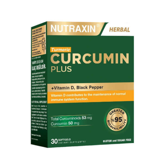  Nutraxin Curcumin Plus 30 Yumuşak Kapsül - 1