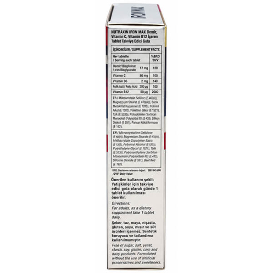 Nutraxin Iron Max 17 mg 30 Tablet - 3