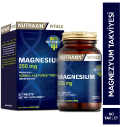 Nutraxin - Nutraxin Magnesium 250 mg 60 Tablet Magnezyum Sitrat Takviyesi Nutraxin - Nutraxin Magnesium 250 mg 60 Tablet Magnezyum Sitrat Takviyesi