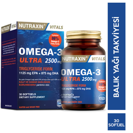 Nutraxin Omega 3 Ultra 2500 mg 30 Kapsül - 1