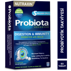 Nutraxin - Nutraxin Probiota Advanced 60 Tablet Probiyotik Takviyesi Nutraxin - Nutraxin Probiota Advanced 60 Tablet Probiyotik Takviyesi