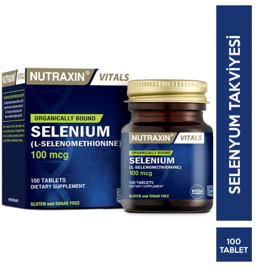 Nutraxin Selenium 100 Tablet Selenyum Takviyesi - 1