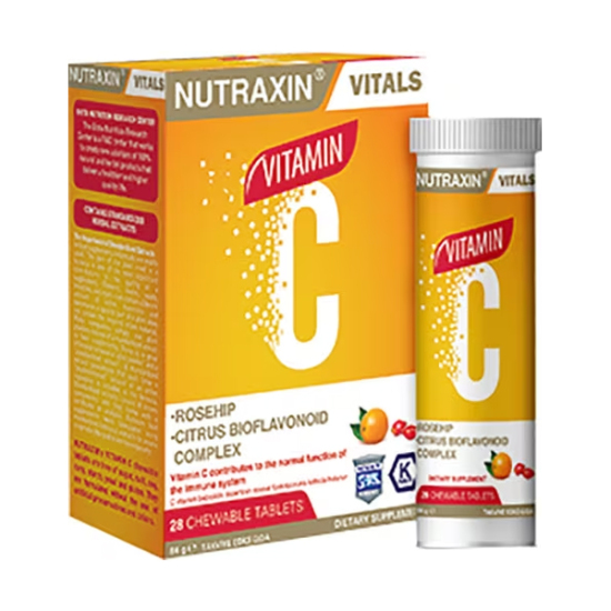  Nutraxin Vitals Vitamin-C 28 Çiğneme Tableti - 1