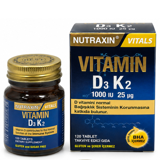 Nutraxin Vitamin D3 K2 1000 IU 120 Tablet - 5