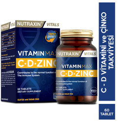 Nutraxin - Nutraxin Vitamin Max CD Zınc 60 Tablet Nutraxin - Nutraxin Vitamin Max CD Zınc 60 Tablet