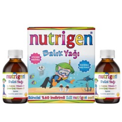 Nutrigen Balık Yağı Şurup Kofre 200 ml - İkincisi %60 İndirimli + Sticker Hediyeli - Nutrigen