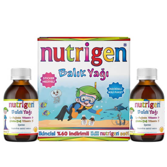  Nutrigen Balık Yağı Şurup Kofre 200 ml - İkincisi %60 İndirimli + Sticker Hediyeli - 1
