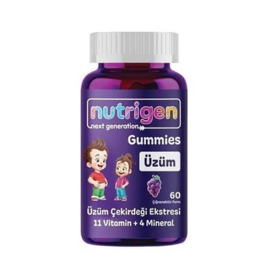  Nutrigen Gummies Üzüm 60 Çiğnenebilir Form - 1
