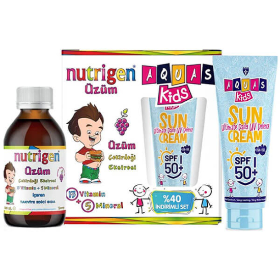  Nutrigen Üzüm Pediatrik Şurup 200 ml + Aqua Kids SPF50+ Suncream 100 ml - 1