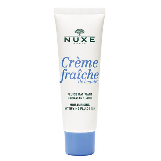 Nuxe Creme Fraiche Fluide Mat 48H yağsız nemlendirici emulsiyon 50 ml karma ciltler için bitki sütleri yosun özütü- 1