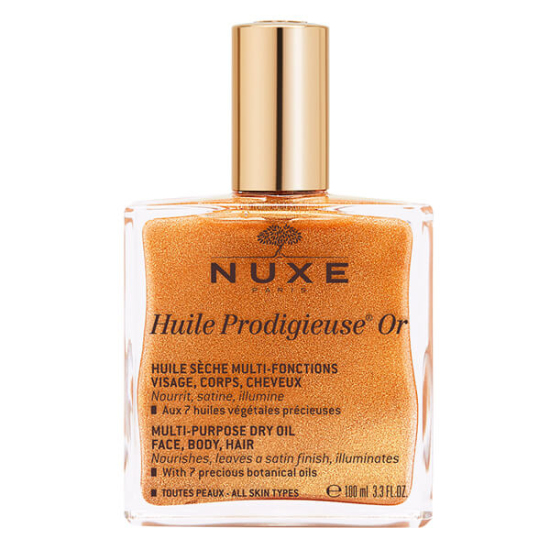 Nuxe Huile Prodigieuse Or 100 ml altın parıltılı kuru yağ yüz vücut saç için mineral ışıltı veren çok amaçlı bakım- 1