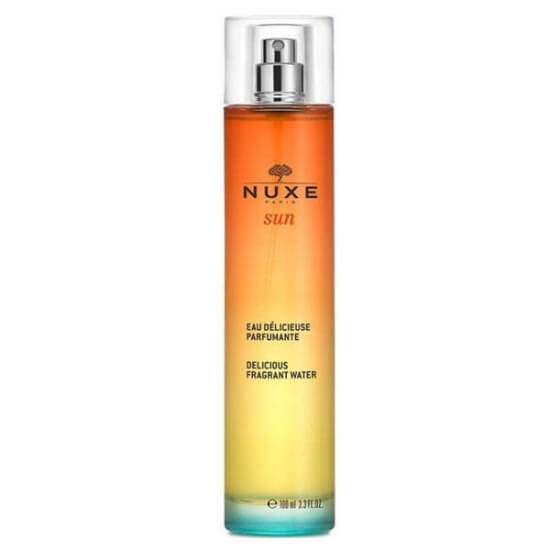 Nuxe Sun Eau Delicieuse Parfumante 100 ml vücut spreyi tatlı portakal hindistan cevizi Tahiti gardenya misk vanilya notalı- 1