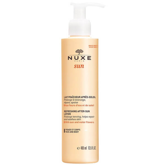 Nuxe Sun Lait Fraicheur Apres Soleil 400 ml güneş sonrası yüz vücut bakım sütü su ve güneş çiçekleri nemlendirici- 1