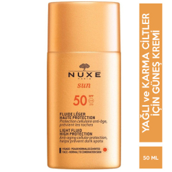 Nuxe - Nuxe Sun Light Fluid High Protection SPF 50 50 ML Güneş Kremi Nuxe - Nuxe Sun Light Fluid High Protection SPF 50 50 ML Güneş Kremi