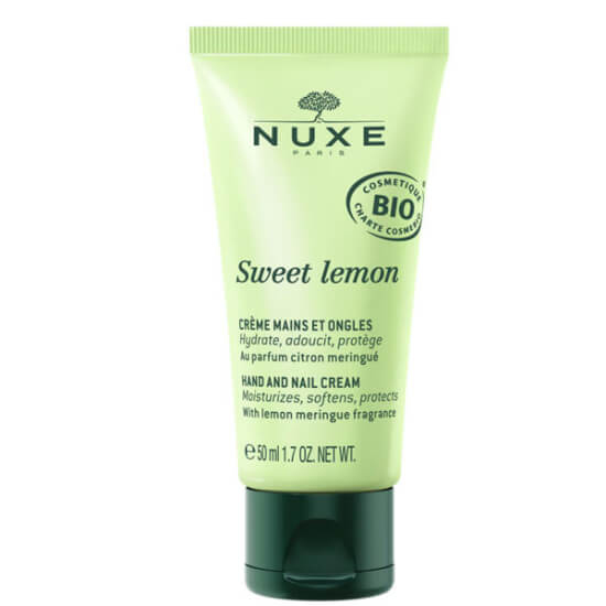 Nuxe Sweet Lemon el ve tırnak kremi 50 ml limon özlü organik vegan nemlendirici el bakım kremi yağlı his bırakmaz- 1