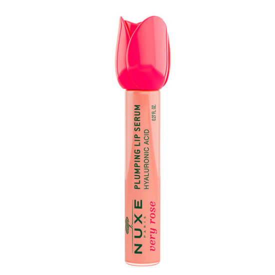Nuxe Very Rose dolgunlaştırıcı dudak serumu 8 ml pembe şişe, doğal kaynaklı hyaluronik asit ve gül yağı- 1