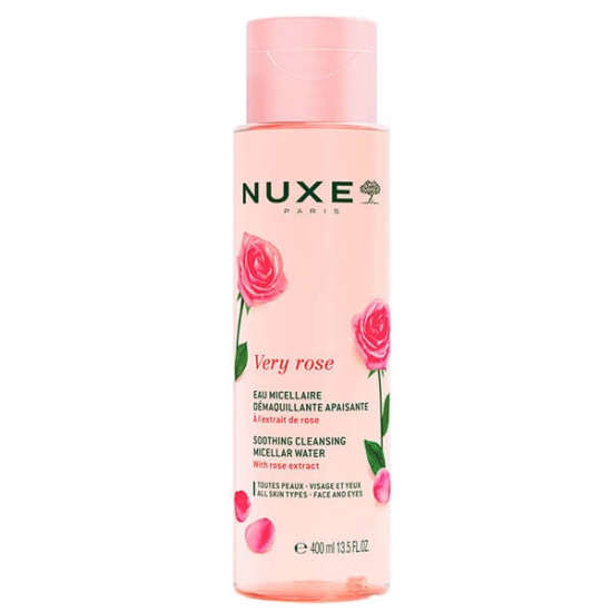 Nuxe Very Rose Eau Micellaire Apaisante 400 ml gül çiçek suyu özlü micellar temizleme suyu makyaj temizler yatıştırır- 1